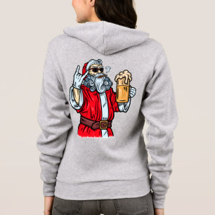 Sudadera El mal Papá Noel, el rock, la cerveza y el cigarro