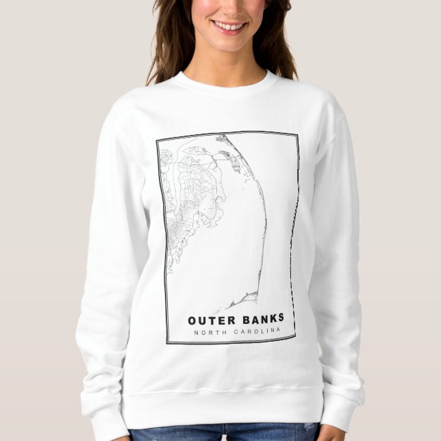 Sudadera El mapa de Outer Banks (Anverso)