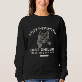 Sudadera El máximo relax: Ilustración de gato