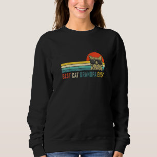 Sudadera El Mejor Abuelo Gato Jamás Golpe Ajustado Día Del 