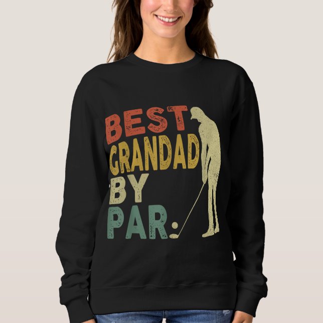 Sudadera El mejor abuelo retro del campo de golf de Par Gol (Anverso)