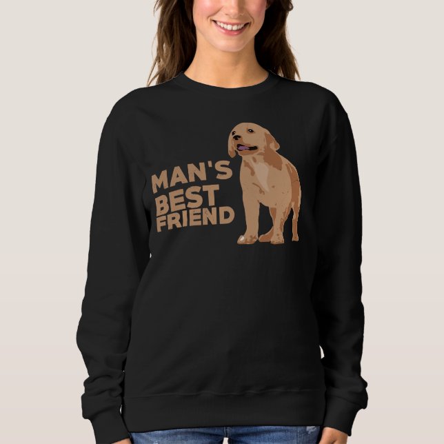 Sudadera El mejor amigo del hombre que recuperó el labrador (Anverso)