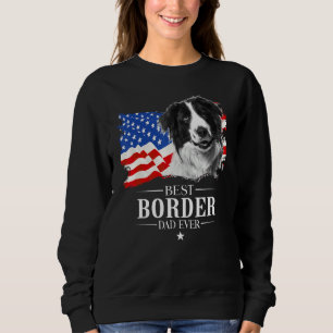 Sudadera El mejor Border collie papá de hombres Bandera Ame