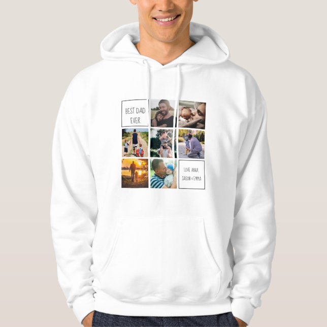Sudadera El mejor collage de fotos de papá y el caracol bla (Anverso)