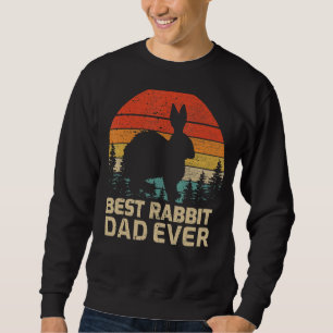 Sudadera El mejor conejo de padre de padre de familia retro