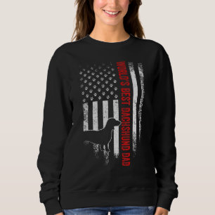 Sudadera El mejor Dachshund Dad del mundo de la bandera est