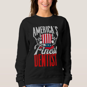 Sudadera El mejor dentista de Estados Unidos, el patriota n