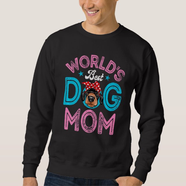 Sudadera El mejor día de la madre de perro de Dachshund (Anverso)