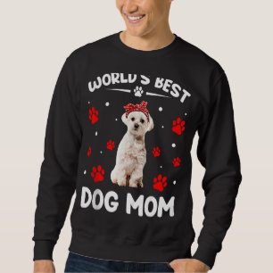 Sudadera El mejor día de la madre de perro maltesa del mund