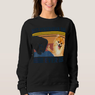 Sudadera El mejor día del padre de perro de Pomerania mascu