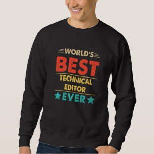 Sudadera El mejor editor técnico de Retro World de todos lo