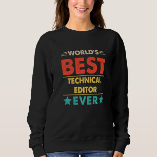 Sudadera El mejor editor técnico de Retro World de todos lo