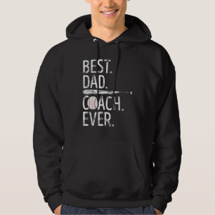 Sudadera El Mejor Entrenador de Papá de Hombres Béisbol Pat