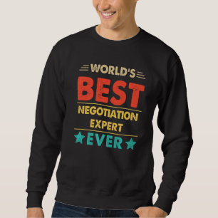 Sudadera El mejor experto en negociaciones del mundo retro