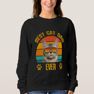 Sudadera El mejor gato papá papá papá gato con gafas de sol