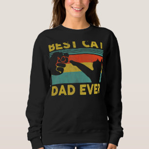 Sudadera El mejor gato papa siempre vintage se adapta al dí