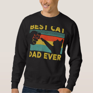 Sudadera El mejor gato papa siempre vintage se adapta al dí