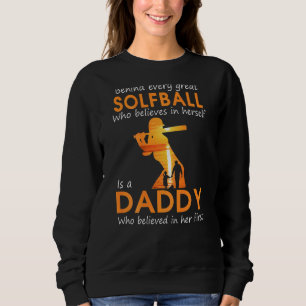 Sudadera El mejor jugador de Softbol papá detrás del gran S