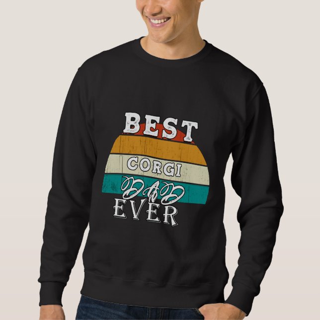 Sudadera El mejor padre de Corgi nunca esencial (Anverso)