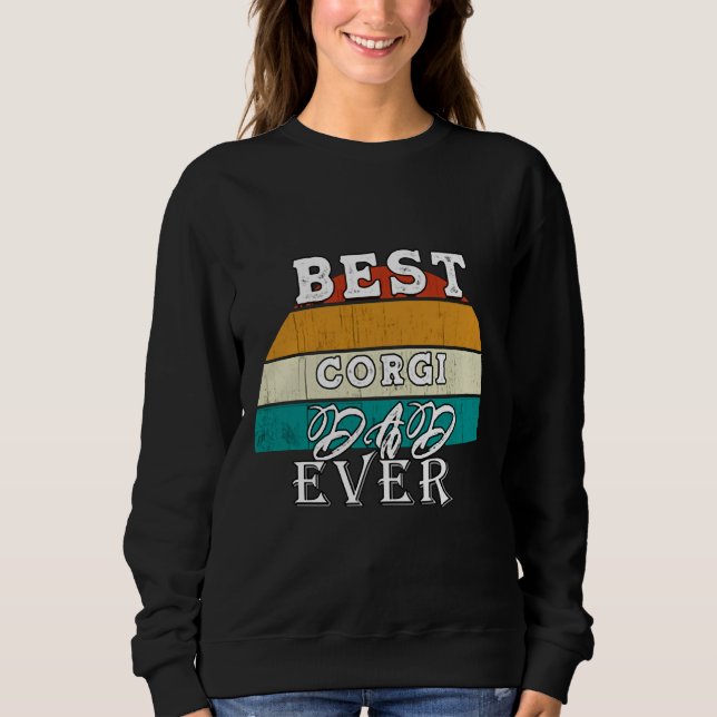 Sudadera El mejor padre de Corgi nunca esencial (Anverso)