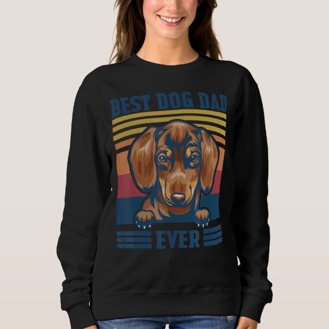 Sudadera El mejor padre de Dachshund (Anverso)