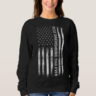 Sudadera El mejor padre de Dachshund jamás perro Patriota d