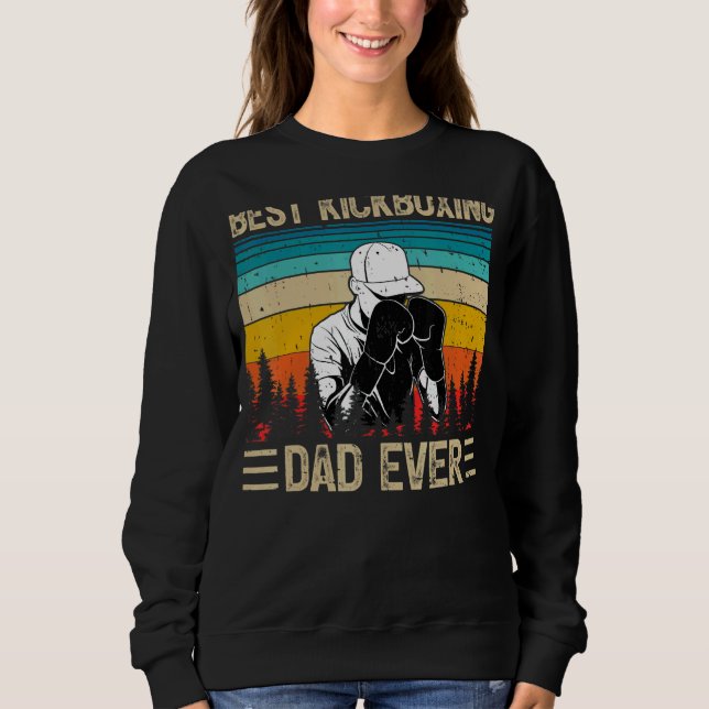 Sudadera El mejor padre de Kickboxing, retro de moda mascul (Anverso)