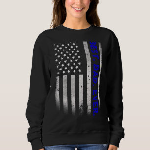 Sudadera El mejor padre de la época de la bandera de Estado