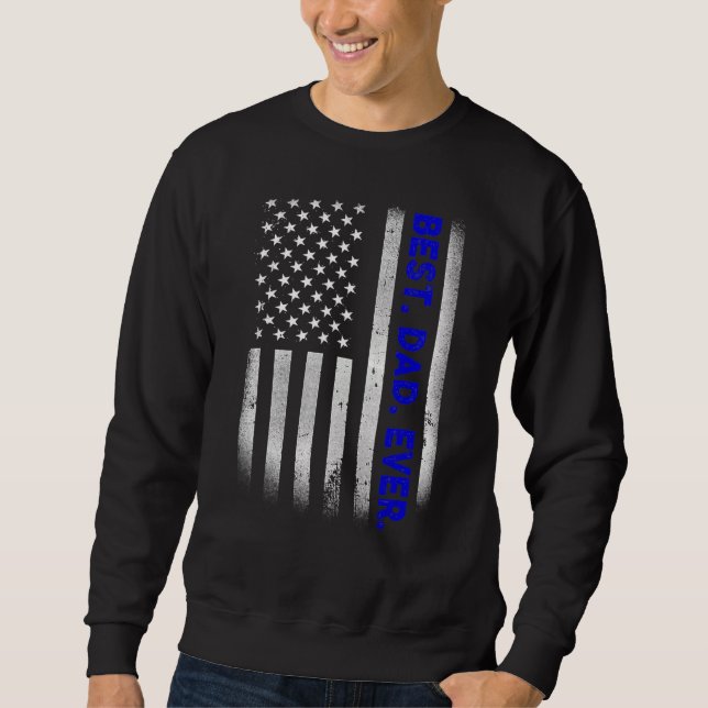 Sudadera El mejor padre de la época de la bandera de Estado (Anverso)