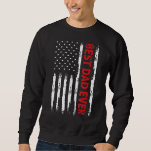 Sudadera El mejor padre de los hombres, la bandera estadoun