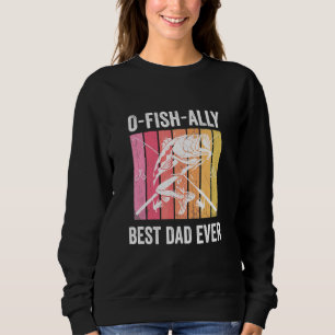 Sudadera El mejor padre de O-Fish-Ally - pescador retro