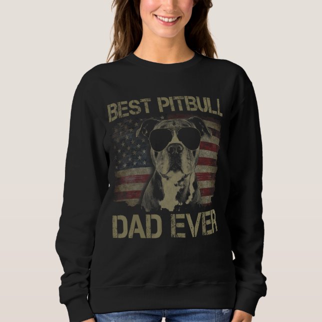 Sudadera El Mejor Padre De Pitbull De Los Ee.Uu. (Anverso)