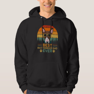 Sudadera El mejor padre de Rat Terrier, estilo retro mascul