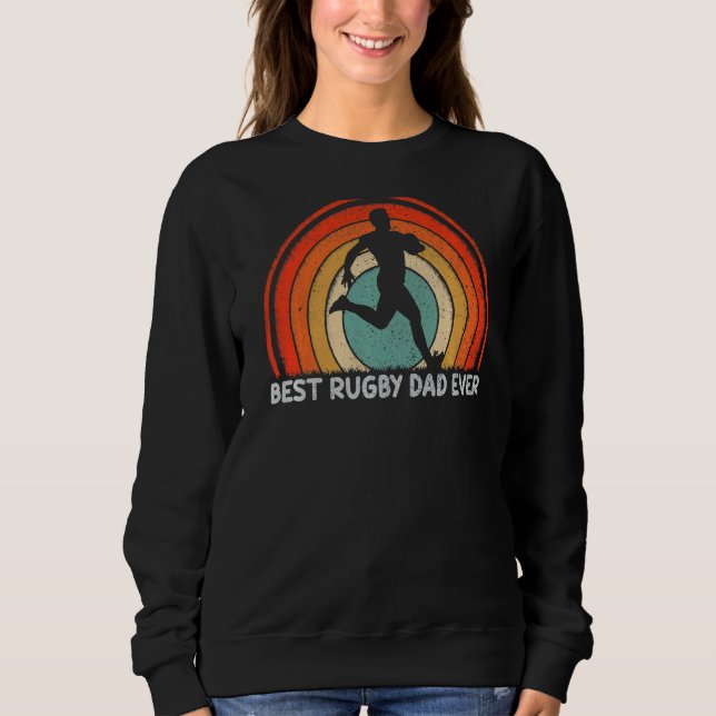 Sudadera El mejor padre de rugby de moda masculino (Anverso)