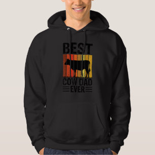 Sudadera El mejor padre de vaca de todos los hombres, Retro