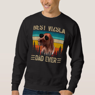 Sudadera El mejor padre de Vizsla Vintage retro de los homb