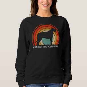 Sudadera El mejor padre del lobo irlandés al estilo retro d