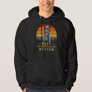 Sudadera El mejor padre del lobo irlandés al estilo retro d