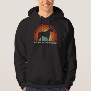 Sudadera El mejor padre del lobo irlandés al estilo retro d