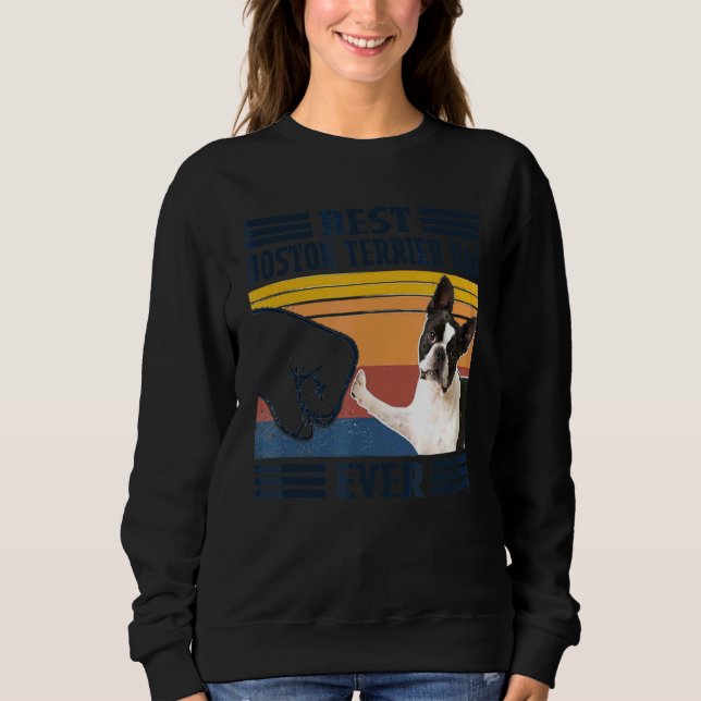 Sudadera El mejor padre del perro de Boston (Anverso)