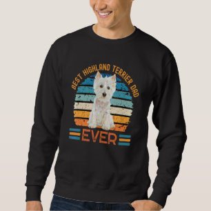 Sudadera El mejor padre del perro de Highland Terrier siemp