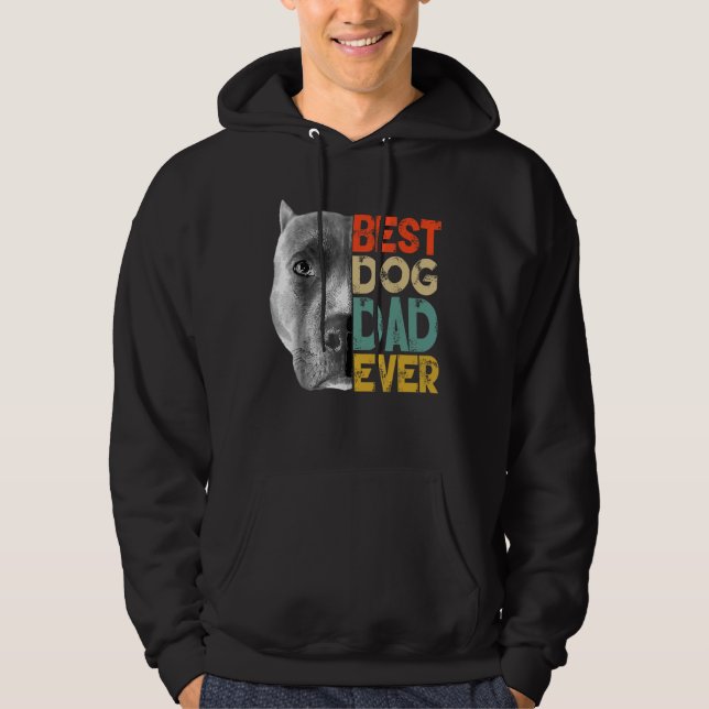 Sudadera El mejor padre del perro de Pitbull (Anverso)