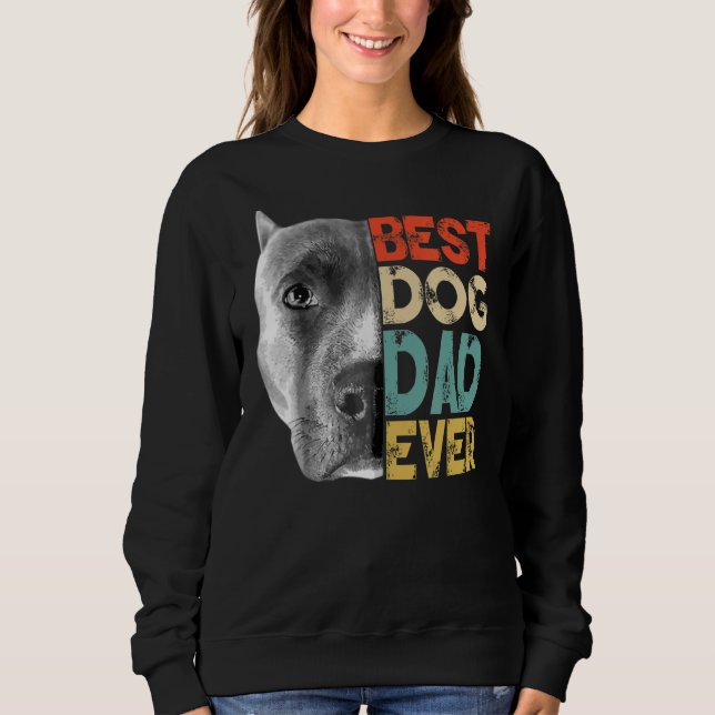 Sudadera El mejor padre del perro de Pitbull (Anverso)