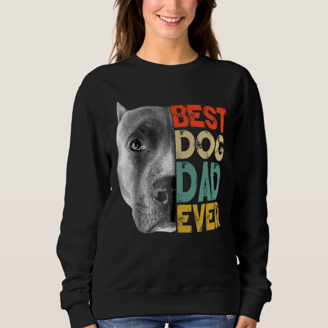 Sudadera El mejor padre del perro de Pitbull (Anverso)