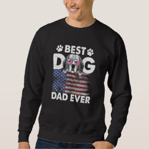 Sudadera El mejor padre del perro jamás beagó la bandera es
