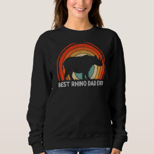 Sudadera El mejor padre del rinoceronte del estilo retro ma