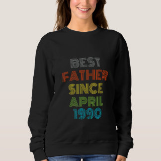 Sudadera El mejor padre desde abril de 1990 Guay Present
