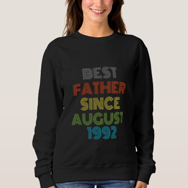 Sudadera El mejor padre desde agosto de 1992 Guay Present (Anverso)