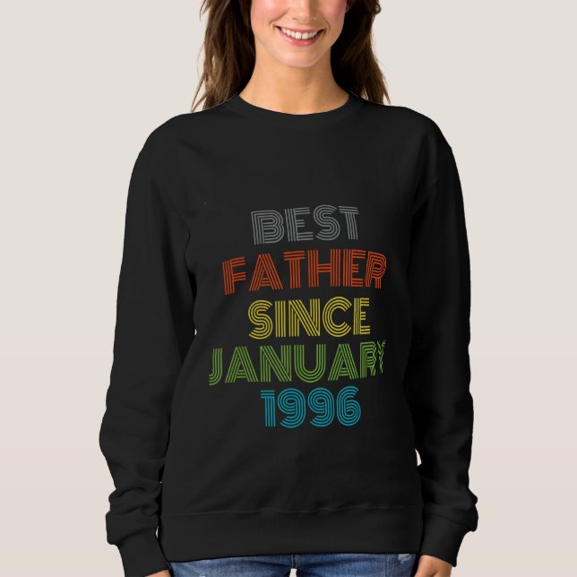 Sudadera El mejor padre desde enero de 1996 Guay Present (Anverso)