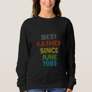 Sudadera El mejor padre desde junio de 1983 Guay Present